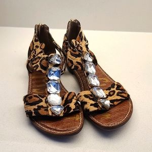 SAM Edelman leather sandals animal print  US 7
